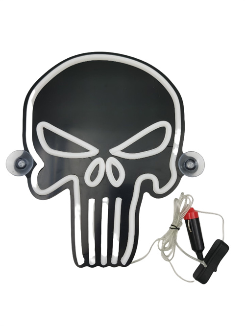 AAT-LZ3022 Automobile accessories capable of being adsorbed on automobile glass and supporting customized skull head LED strip lamp neon atmosphere lamp