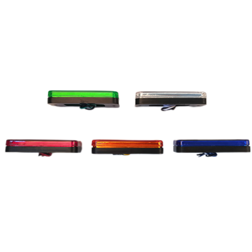 AAT-ML211-8 Luz LED de posición lateral para coche, lámpara impermeable de 12V y 24V, color rojo ámbar, 8 luces LED