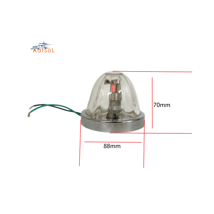 AAT-ML433-15R Hot Sale Factory Direct Sale 12v 15Led Truck Light Bulb Clear Glass Cover Signal Marker Warning Watermelon Light