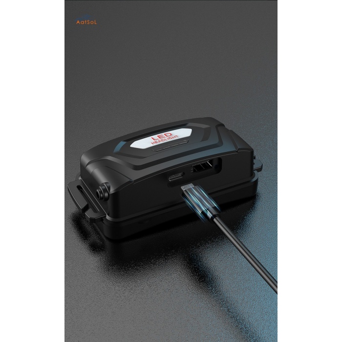 AAT-HL2-WBRP Outdoor Travel Night Mining Fishing Headlamp Four-Light Strong Remote Lighting Rechargeable Battery Aluminum Alloy