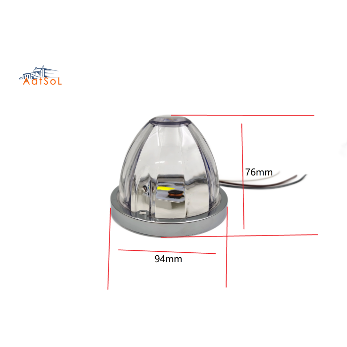 AAT-ML432-1F Circular LED truck flashing watermelon light strip, plastic cover, monochrome vehicle ambient light, automotive auxiliary lighting system