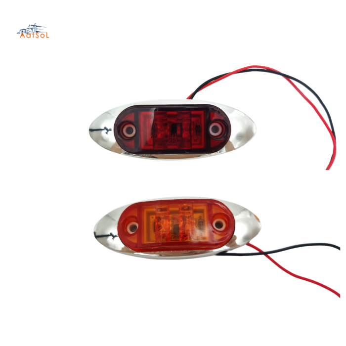 AAT-ML407-2 LED Side Lamp Bus Side Marker Lamp 10-30V Black or Chrome for Truck Trailer Lorry