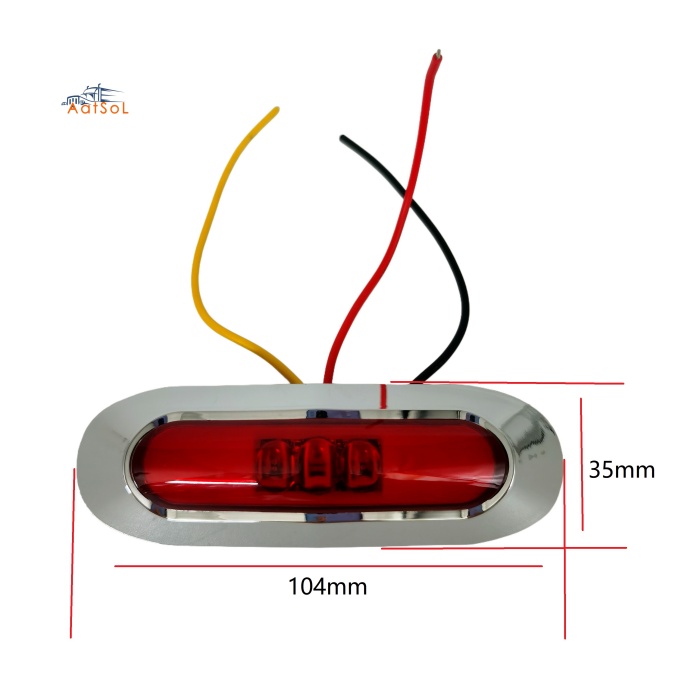 AAT-ML428-9 Truck 5LED strobe light, plastic 10-30V ultra-thin side warning light, stroboscopic light