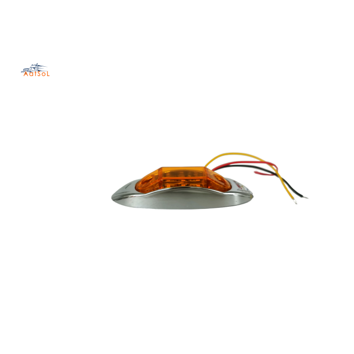 AAT-ML427-6 Side LED Marker Light for Truck and Trailer Clearance Light Red 10-30V 6LED Strobing Auto Marker Lamp