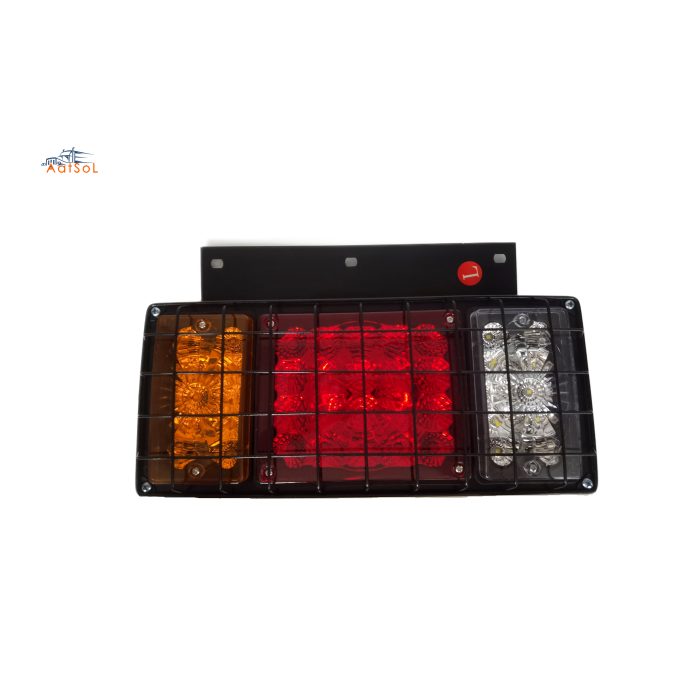 AAT-R1002-40 High-Quality Bright LED Truck Tail Light Black Metal Back Cover 40 Bead Metal Grid Car Customize Tail Lights