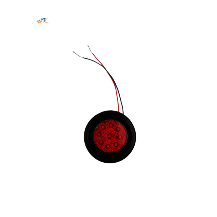 AAT-ML704-9 2024 nuevo producto 10-30V camión remolde de 2 pulgadas redondo señal de advertencia LED LED luz lateral LED con cables de enchufe