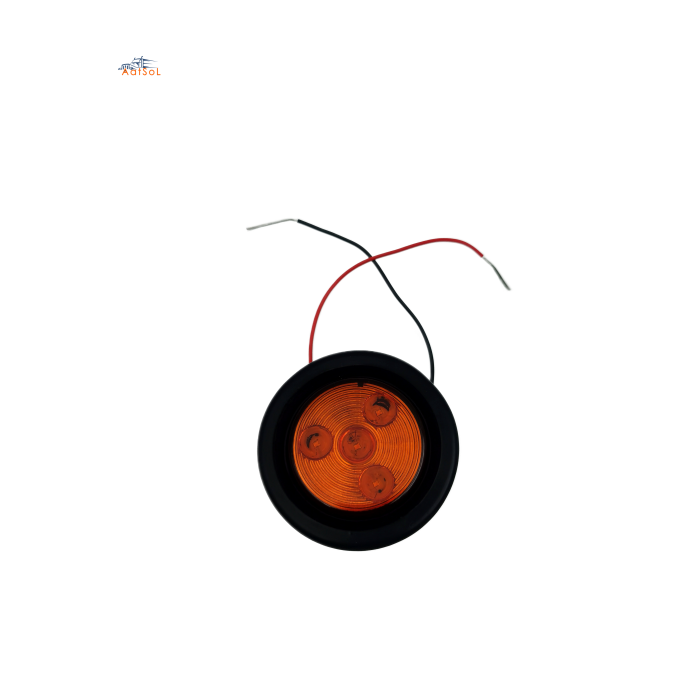 AAT-ML702-4 2024 nuevo producto 10-30V camión remolde de 2 pulgadas redondo señal de advertencia LED LED luz lateral LED con cables de enchufe