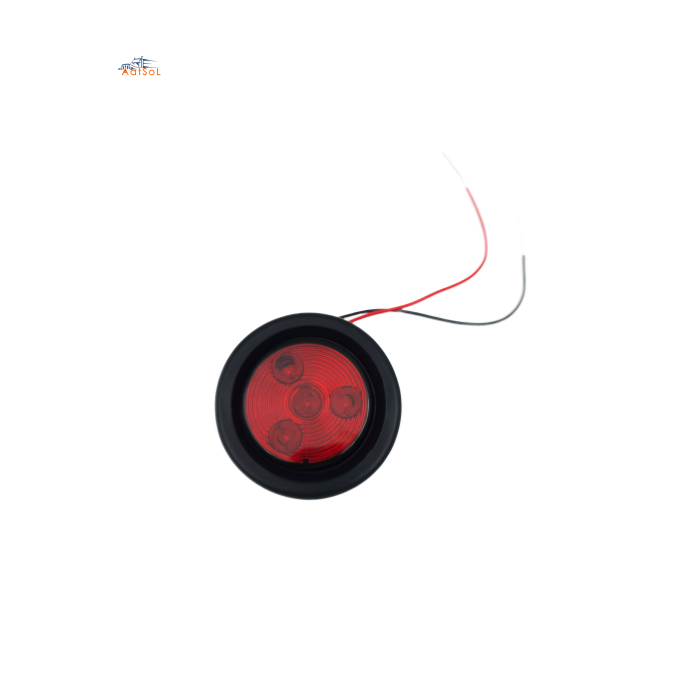AAT-ML702-4 2024 nuevo producto 10-30V camión remolde de 2 pulgadas redondo señal de advertencia LED LED luz lateral LED con cables de enchufe
