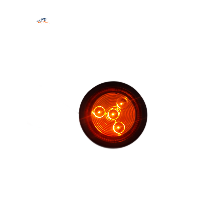 AAT-ML702-4 2024 nuevo producto 10-30V camión remolde de 2 pulgadas redondo señal de advertencia LED LED luz lateral LED con cables de enchufe