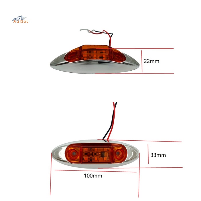 AAT-ML409-6 Farol foco faro plafon cucuya lateral 10-30V 6LED ambar rojo blanco azul verde para camion remolque RV bus