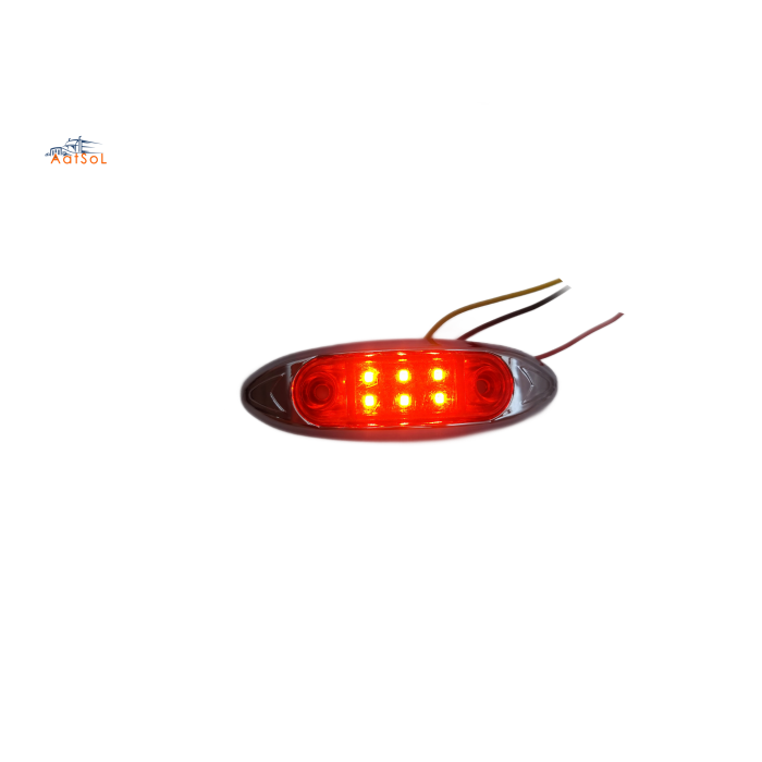 AAT-ML427-6 Farol foco faro plafon cucuya lateral 10-30V 6LED ambar rojo blanco azul verde para camion remolque RV bus