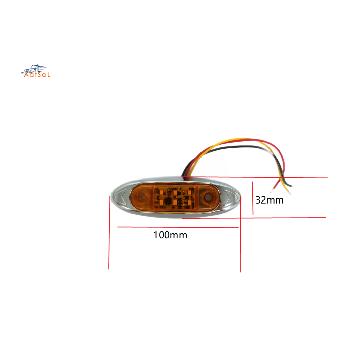 AAT-ML427-6 Farol foco faro plafon cucuya lateral 10-30V 6LED ambar rojo blanco azul verde para camion remolque RV bus