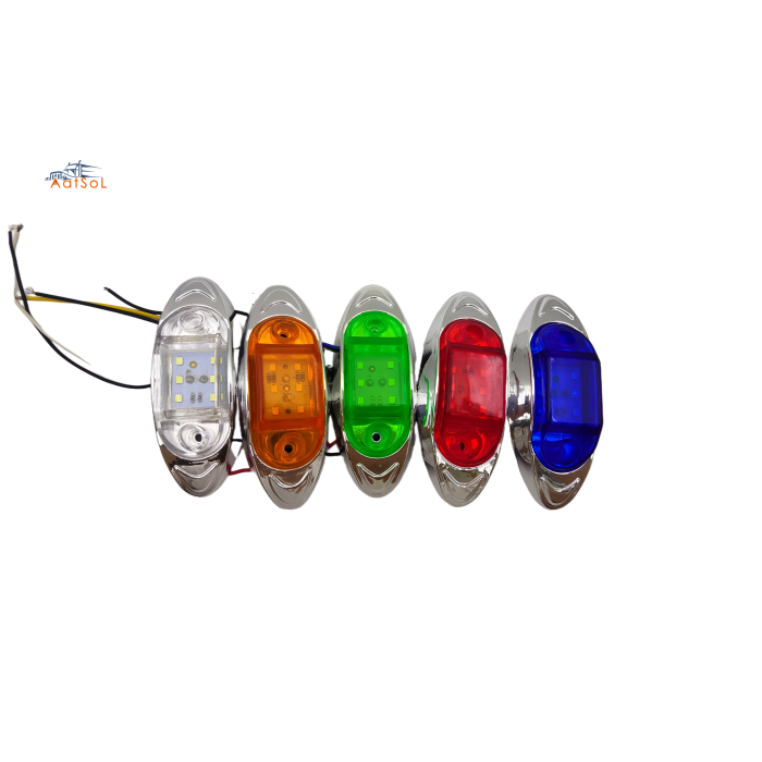 AAT-ML434-6 Farol foco faro plafon cucuya lateral 10-30V 6LED ambar rojo blanco azul verde para camion remolque RV bus