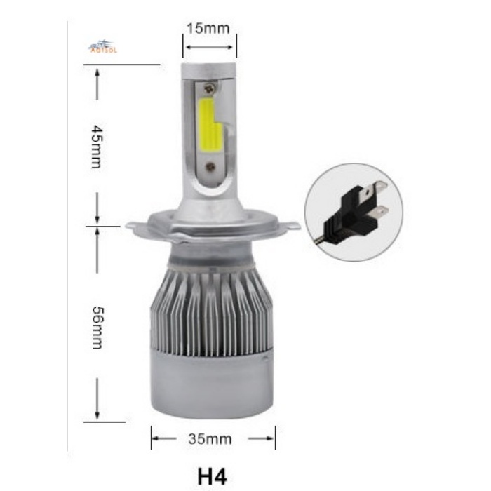 C6 H4 Accesorios para faros delanteros de coche C6 H4 H13 9004 9007, sistema de iluminación automático, 36 W, 6000 K, H7 9005 9006, bombilla LED