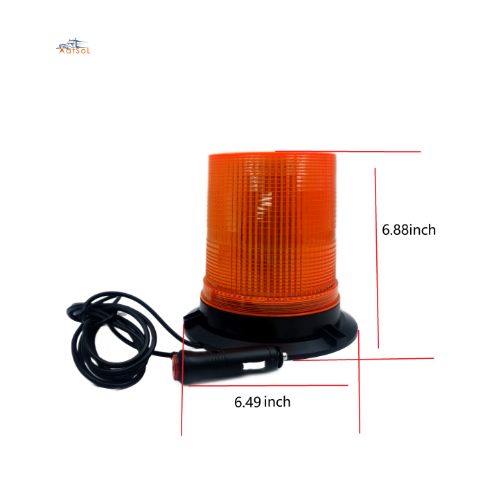 AAT-LED-012 Luz de advertencia azul ámbar de 80 LED, luz estroboscópica de emergencia, giratoria, intermitente, para techo, montacargas, construcción, camiones, seguridad