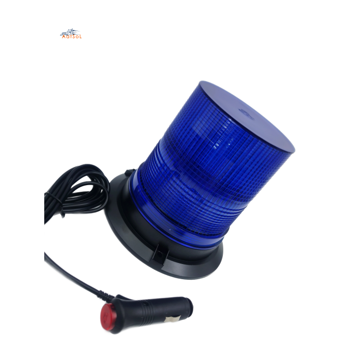 AAT-LED-012 Luz de advertencia azul ámbar de 80 LED, luz estroboscópica de emergencia, giratoria, intermitente, para techo, montacargas, construcción, camiones, seguridad