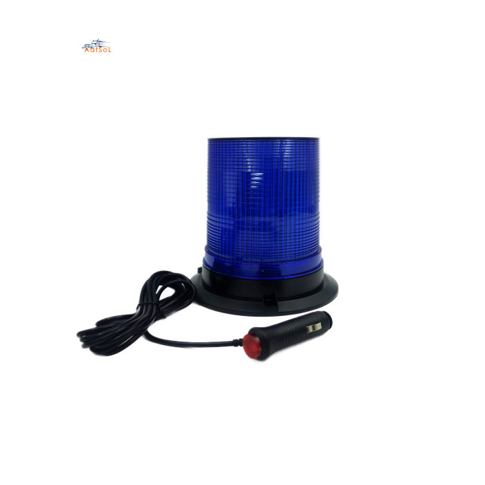 AAT-LED-012 Luz de advertencia azul ámbar de 80 LED, luz estroboscópica de emergencia, giratoria, intermitente, para techo, montacargas, construcción, camiones, seguridad