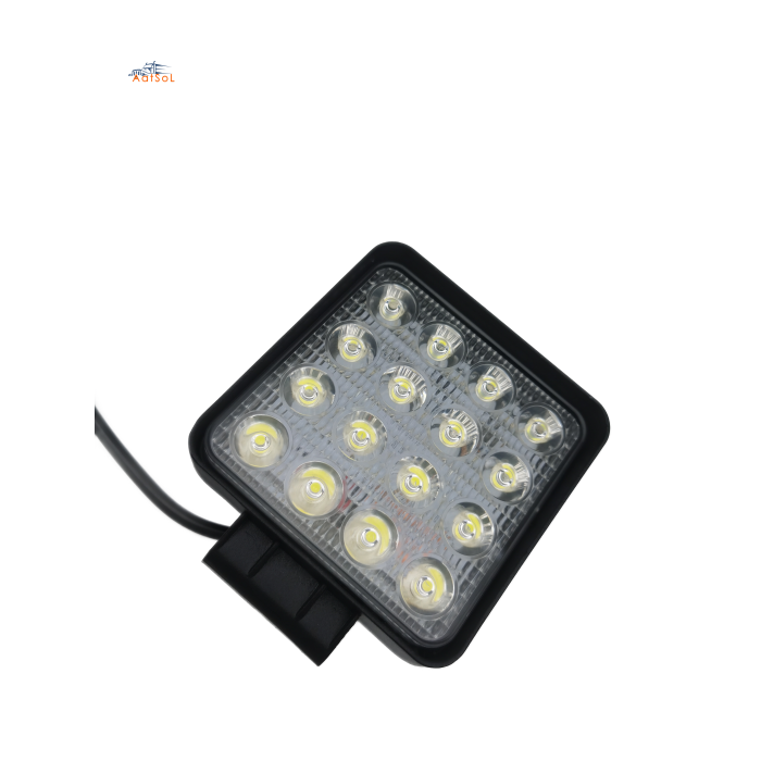 AAT-4048A1-50mmB Luz de trabajo LED cuadrada de 48 W de alto brillo para remolque, tractor, camión todoterreno, luz antiniebla para automóvil