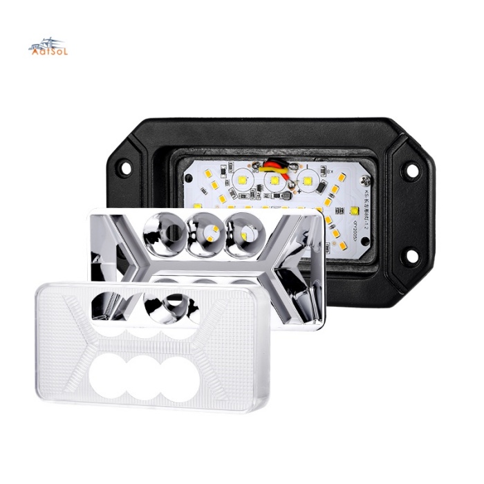 AAT-0440ED-A 9-36V Flush Mount Driving Fog Light LED Pod Spot Flood Beam Light 3inch 20W Square LED Work Light for Truck Offroad Jeep Tacoma