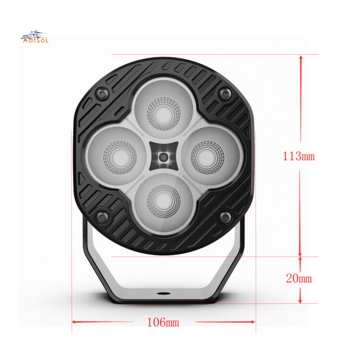 AAT-0660 Aat Motorcycle Auto Auxiliary 60W 9-36V PC Lens LED Work Light Spot Driving Lamp SUV Tractors Motorcycle off-Road Vehicle Truck Accessories