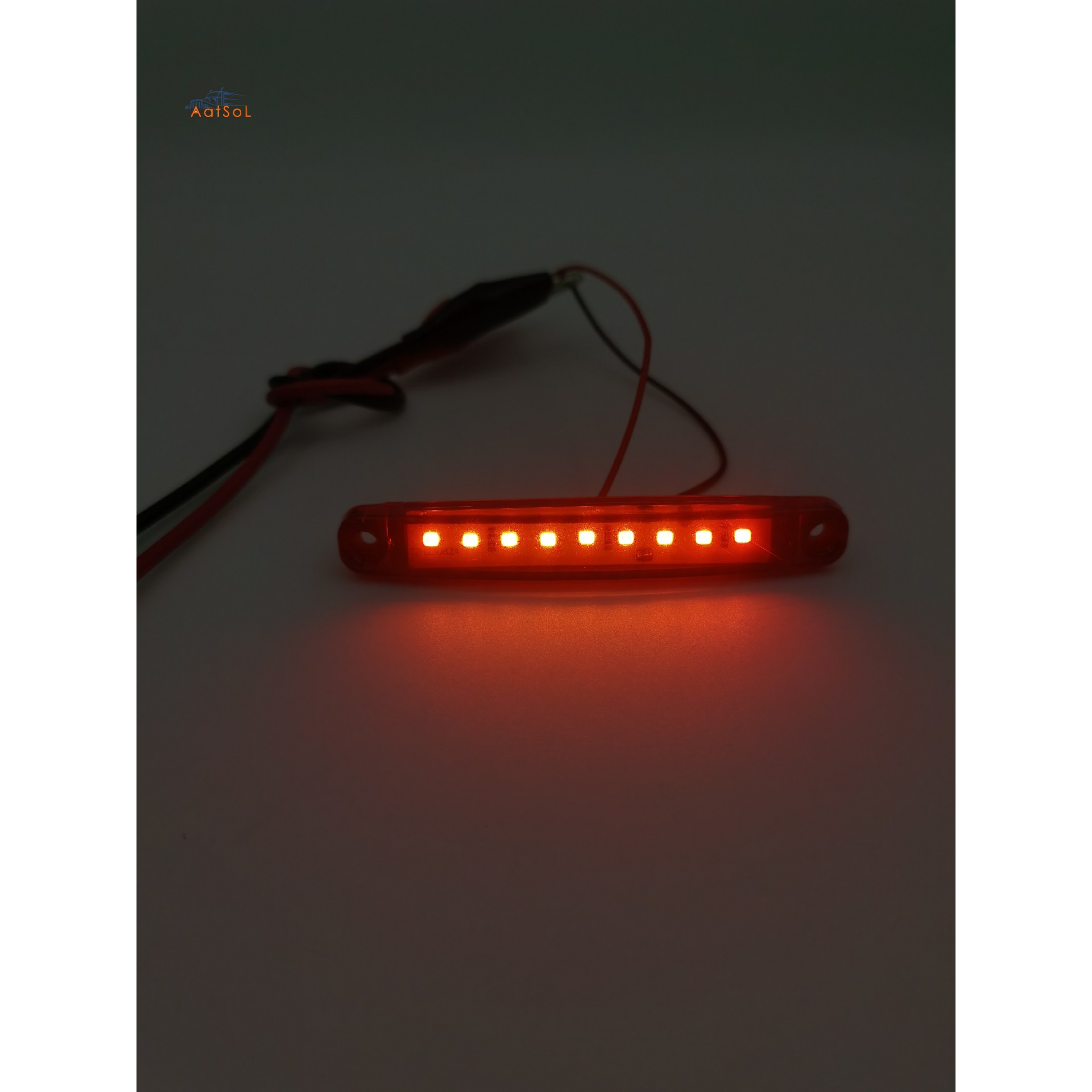 AAT-ML430-9L Luz de advertencia lateral para camión, 10-30 V, 9 LED, multicolor, resistente al agua, para remolque, autobús, furgoneta, señal de giro