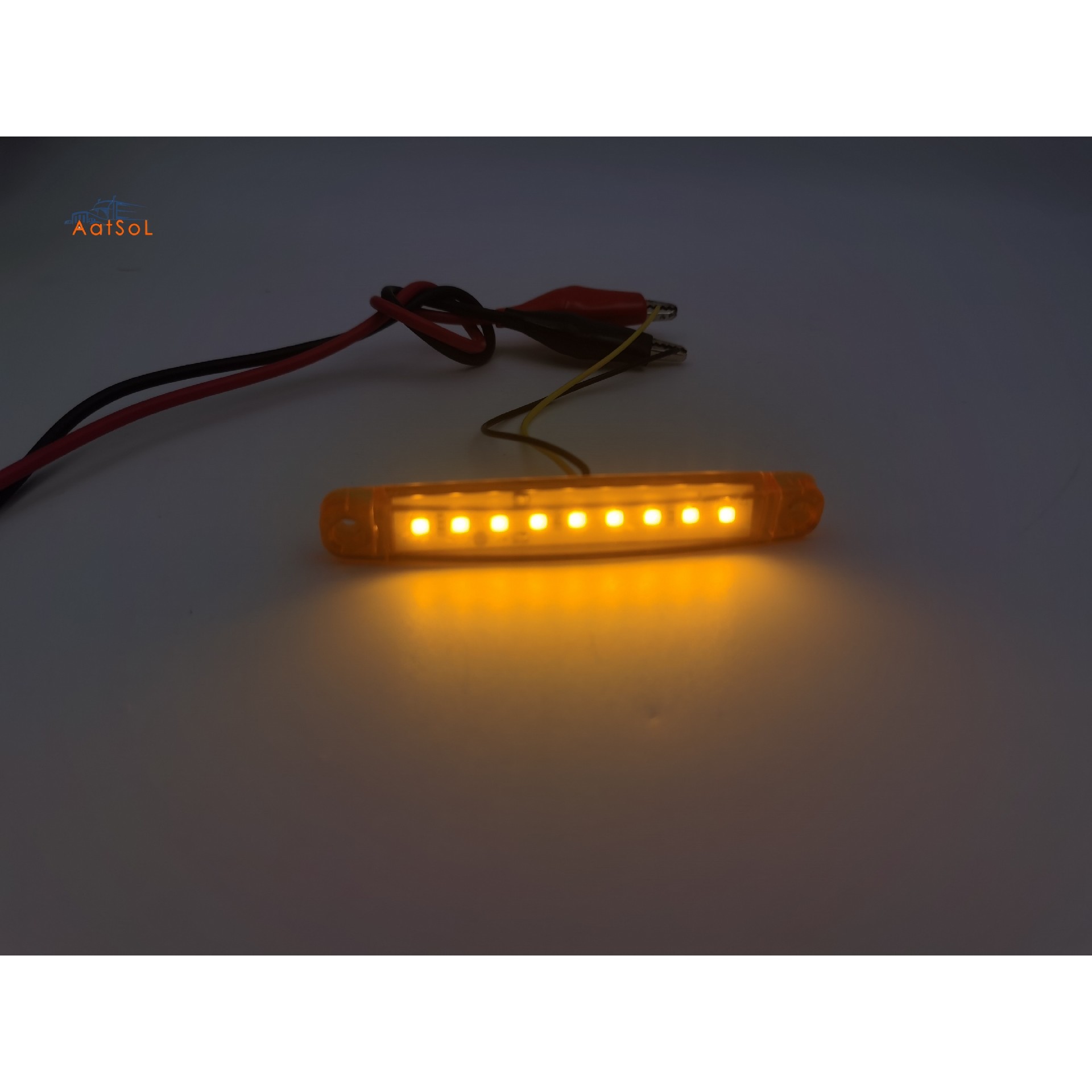 AAT-ML430-9L Luz de advertencia lateral para camión, 10-30 V, 9 LED, multicolor, resistente al agua, para remolque, autobús, furgoneta, señal de giro