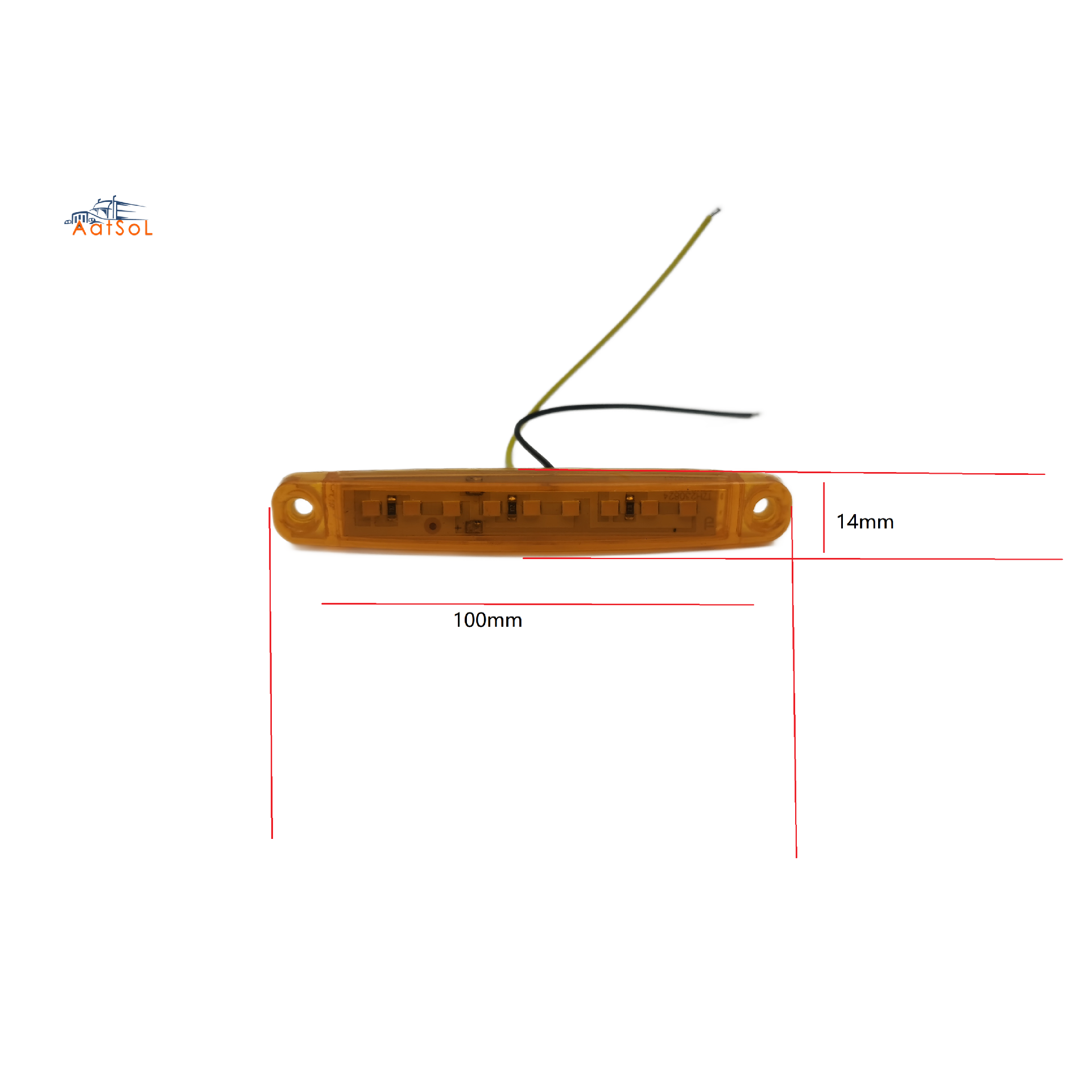 AAT-ML430-9L 10-30V Truck Side Warning Light 9 LED Multi-Color Waterproof Car Width Lamp Trailer Bus Van Signal Marker Bulb