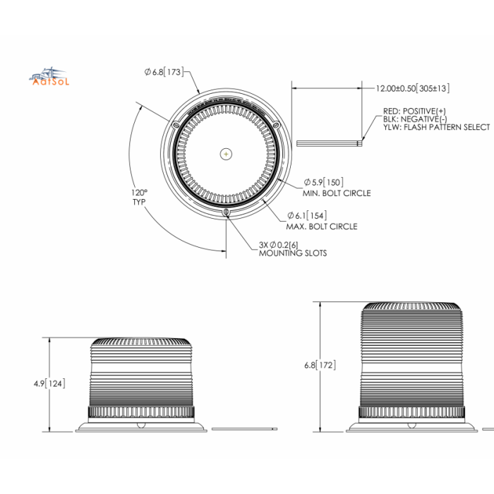 AAT-6550 LED Strobe-Amber/red/blue/green/white Lamp Assembly Engine Parts China Manufacturer
