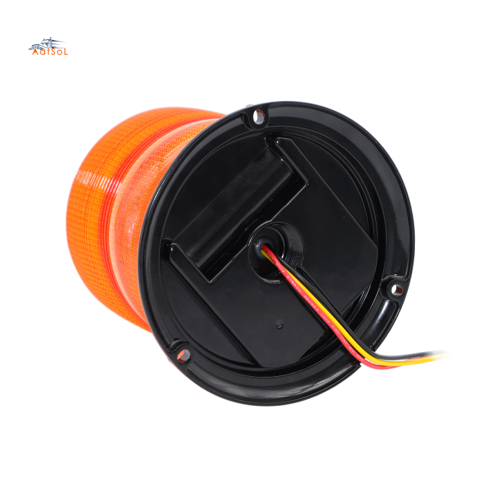 AAT-6550 Luz LED de emergencia giratoria de seguridad para trabajo pesado, 12-48 V CC, aluminio de perfil bajo, 4