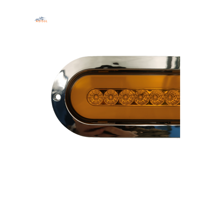 AAT-OL4102H Fabricantes suministran luces traseras para camiones, luces LED elípticas de 12 V-24 V, luces traseras y laterales con flechas fluidas.
