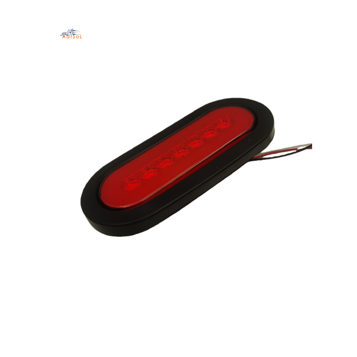 AAT-OL4101S Fabricantes suministran luces traseras para camiones, luces LED elípticas de 12 V-24 V, luces traseras y laterales con flechas fluidas.
